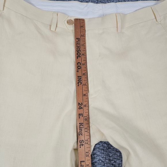 Lauren Ralph Lauren Mens Linen Trim Fit Dress Pants‎ Size 38x30 Yellow - Picture 4 of 6